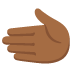 🫲🏾 leftwards hand: medium-dark skin tone display on Google